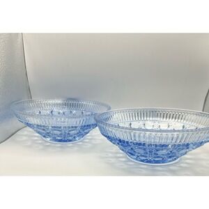 Indiana Glass Windsor Blue, Royal Brighton Serving Bowls, Set of 2